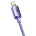 Baseus CAJY000205 Crystal Shine Series Datový Kabel USB-C - Lightning 20W 1,2m Purple 6932172602765