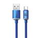 Baseus CAJY000403 Crystal Shine Series Datový Kabel USB - USB-C 100W 1,2m Blue 6932172602819