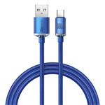 Baseus CAJY000403 Crystal Shine Series Datový Kabel USB - USB-C 100W 1,2m Blue 6932172602819