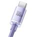 Baseus CAJY000405 Crystal Shine Series Datový Kabel USB - USB-C 100W 1,2m Purple 6932172602826