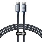 Baseus CAJY000601 Crystal Shine Series Datový Kabel USB-C - USB-C 100W 1,2m Black 6932172602864