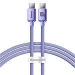 Baseus CAJY000605 Crystal Shine Series Datový Kabel USB-C - USB-C 100W 1,2m Purple 6932172602888