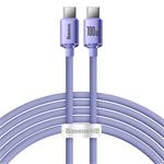 Baseus CAJY000705 Crystal Shine Series Datový Kabel USB-C - USB-C 100W 2m Purple 6932172602918