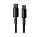 Baseus CATLWJ-01 Tungsten Gold Fast Charge Kabel USB-C to Lightning 20W 1m Black 6953156232037