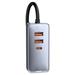 Baseus CCBT-A0G Rychlá Nabíječka do Auta s Prodlužovacím Kabelem 120W 3x USB +1xUSB-C Gray 6953156206687