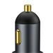 Baseus CCBT-D0G Share Together Car Charger with Cigarette Lighter Port 2x USB, 120W Grey 6953156206700