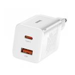 Baseus CCSUPP-E02 Super Si Quick Nabíječka USB + USB-C 30W White 6953156206359