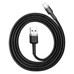 Baseus datový kabel Cafule Lightning 1m 2,4A šedo-černý 6953156274976