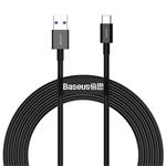 Baseus Datový kabel Superior Series USB/USB-C 66W 2m (11V 6A) černý 6953156205512