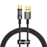 Baseus Explorer Series datový kabel USB-A/USB-C s inteligentním vypnutím 100 W 1m černá CATS000201