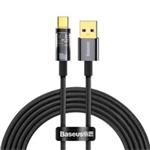 Baseus Explorer Series datový kabel USB-A/USB-C s inteligentním vypnutím 100 W 2m černá CATS000301