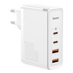 Baseus GaN2 Pro rychlonabíjecí adaptér 2x Type-C + 2x USB-A 100W bílá CCGAN2P-L02