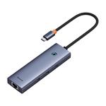 Baseus hub Ultra Joy USB 6v1 (USB-C/1xHDMI4K30Hz/3xUSB 3.0/1xPD/RJ45) šedý 6932172630713