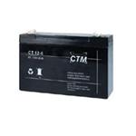 Baterie - CTM CT 6-12 (6V/12Ah - Faston 187), životnost 5let CT6-12