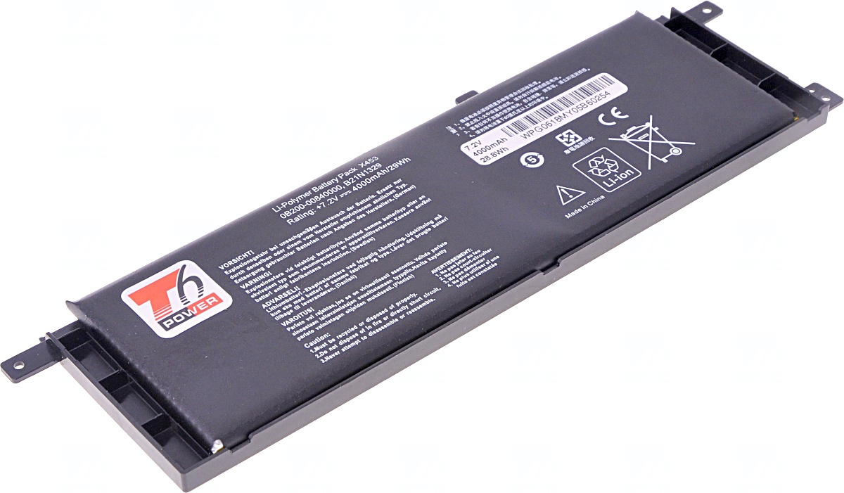 Baterie T6 power Asus X553MA, F453MA, F553MA, A453MA, A553MA, P453MA, 4000mAh, 29Wh, 2cell, Li-pol NBAS0117