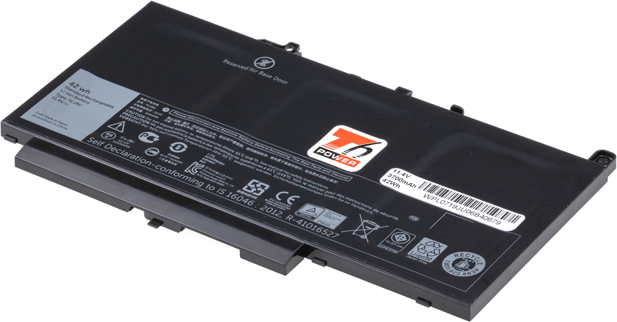 Baterie T6 power Dell Latitude E7270, E7470, 3680mAh, 42Wh, 3cell, Li-pol NBDE0181