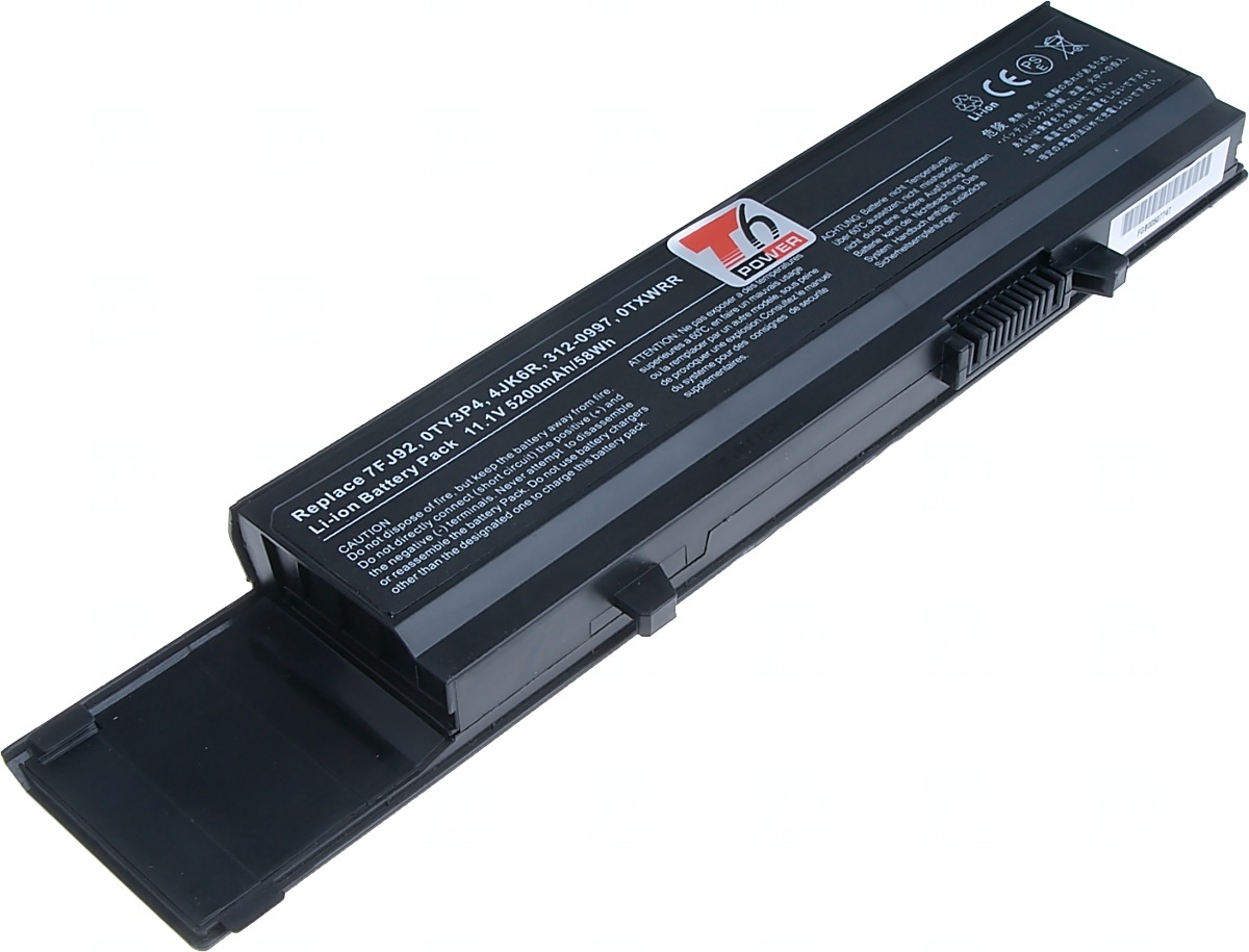 Baterie T6 power Dell Vostro 3400, 3500, 3700 serie, 6cell, 5200mAh NBDE0109