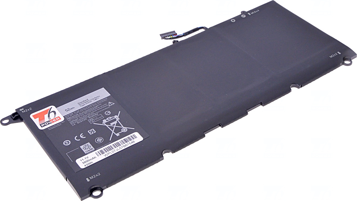 Baterie T6 power Dell XPS 13 9343, 13 9350, 7000mAh, 52Wh, 4cell, Li-pol NBDE0166