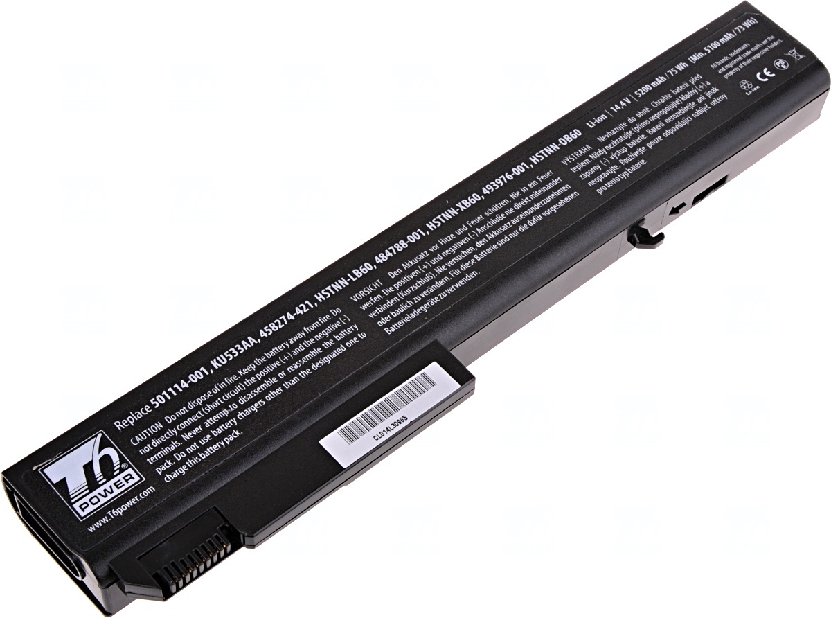 Baterie T6 power HP Compaq 8530p, 8530w, 8540p, 8540w, 8730p, 8730w, 8740w, 8cell, 5200mAh NBHP0041