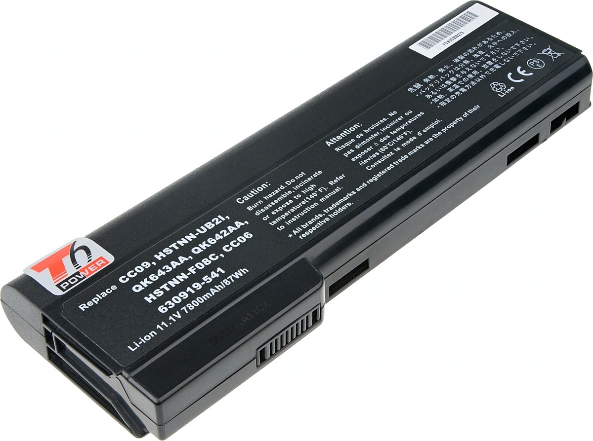 Baterie T6 power HP ProBook 6360b, 6460b, 6470b, 6560b, 6570b, 8460, 8470, 8560, 8cell, 7800mAh NBHP0083