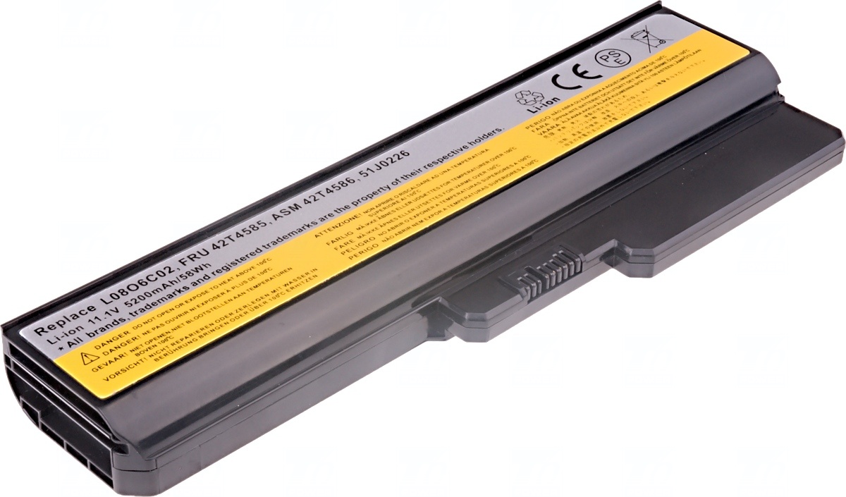 Baterie T6 power Lenovo 3000 G430, G450, G530, G550, N500, IdeaPad V460, Z360, 6cell, 5200mAh NBIB0069