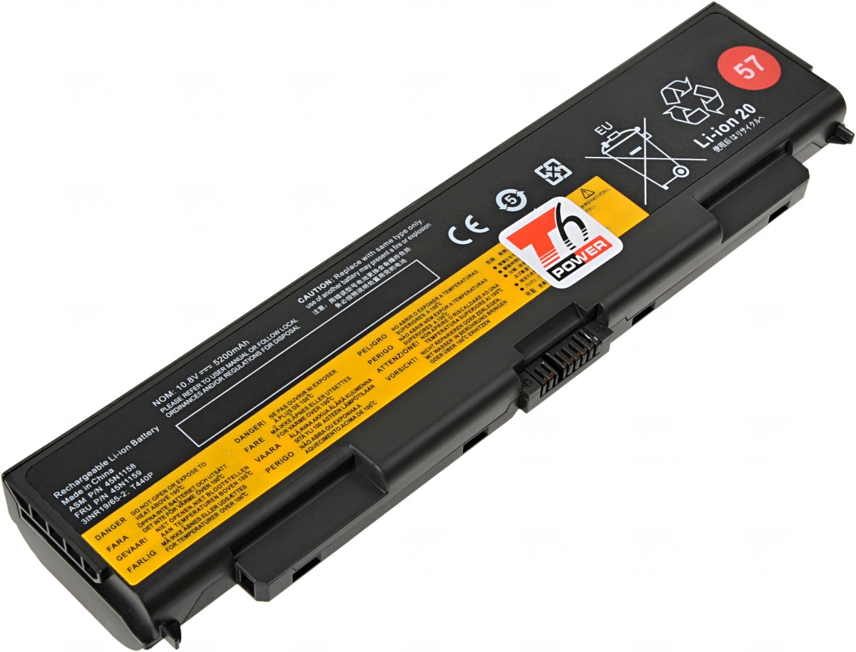 Baterie T6 power Lenovo ThinkPad T440p, T540p, W540, L440, L540 serie, 5200mAh NBIB0110