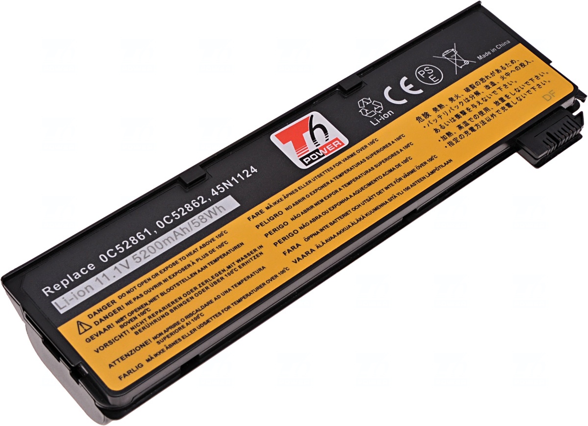 Baterie T6 power Lenovo ThinkPad T440s, T450s, T550, L450, T440, X240, X250, 68+, 6cell, 5200mAh NBIB0106