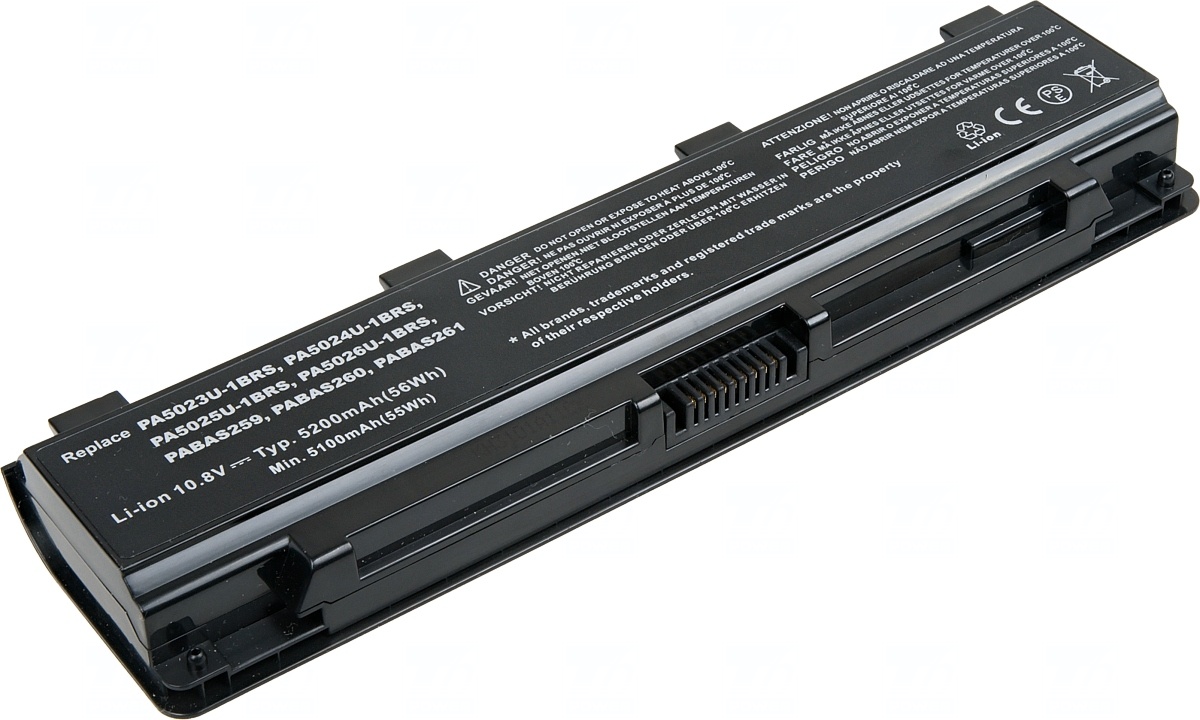 Baterie T6 power Toshiba Satellite C50, C70, C800, C850, L70, L800, M800, P800, 6cell, 5200mAh NBTS0101