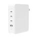 Belkin 140W 4-portová USB-C Power Delivery GaN PPS nástěnná nabíječka + UK, EU, US adaptéry, bílá WCH014btWH