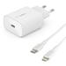 Belkin 25W PD 3.0 PPS USB-C Wall Charger + USB-C/Lightning kábel 1m - White WCA004vf1MWH-B5