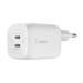 Belkin Duální 65W USB-C PD GaN PPS nástěnná nabíječka + 2m USB-C na USB-C kabel, bílá WCH013vf2MWH-B6