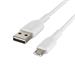 BELKIN kabel USB-A - microUSB, 1m, bílý CAB005bt1MWH