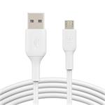 BELKIN kabel USB-A - microUSB, 1m, bílý CAB005bt1MWH