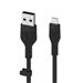 Belkin kabel USB-A na LTG_silikon, 1M, černý CAA008bt1MBK