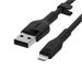 Belkin kabel USB-A na LTG_silikon, 1M, černý CAA008bt1MBK