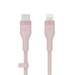 Belkin kabel USB-C na LTG_silikon, 3M, růžový CAA009bt3MPK