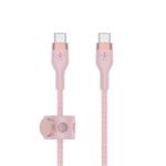 Belkin kabel USB-C s konektorem USC-C,2M růžový pletený CAB011bt2MPK