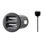 BELKIN Micro Dual USB autonabíječka, kabel, 2x1A F8Z899cw