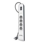 Belkin přepěťová ochrana BSV401 - 4-zásuvka, 2xUSB/2.4A, 2m BSV401vf2M