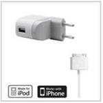 Belkin univerzálna USB nabíjačka (1000mA), biela, s káblom pre iPod/iPhone F8Z222cw03