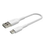 Belkin USB-C kabel, 15cm, bílý - odolný CAB002bt0MWH