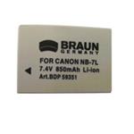 Braun akumulátor CANON NB-7L, 850mAh DB59351