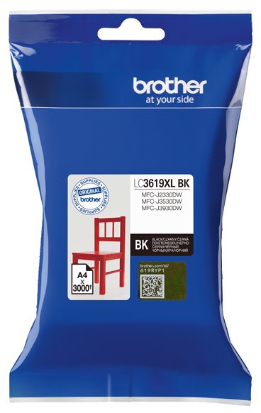 Brother originál ink LC-3619XLBK, black, 3000str., 60ml, Brother MFCJ2330, 3530, 3930 LC3619XLBK