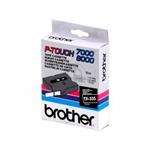 Brother originál páska do tlačiarne štítkov, Brother, TX-335, biely tlač/čierny podklad, laminovaná TX335