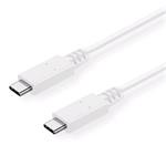 C-TECH Kabel USB 3.2, Type-C (CM/CM), PD 100W, 20Gbps, 1m, bílý KABCT1CD1