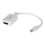 C2G 20cm Mini DisplayPort to HDMI Adapter - Thunderbolt to HDMI Converter M/F - White - Kabel Displ 84314