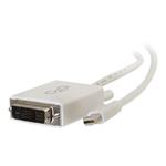 C2G 3m Mini DisplayPort to Single Link DVI-D Adapter Cable M/M - Mini DP to DVI - White - Kabel Dis 84339