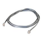 C2G RJ11 6P4C Straight Modular Cable - Telefonní kabel - RJ-11 (M) do RJ-11 (M) - 3 m - šedá