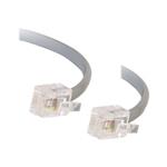 C2G RJ11 6P4C Straight Modular Cable - Telefonní kabel - RJ-11 (M) do RJ-11 (M) - 5 m - šedá 83866