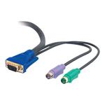 C2G Ultima 3-in-1 Universal - Kabel klávesnice / videa / myši (KVM) - PS/2, HD-15 (VGA) (M) do PS/2 81735